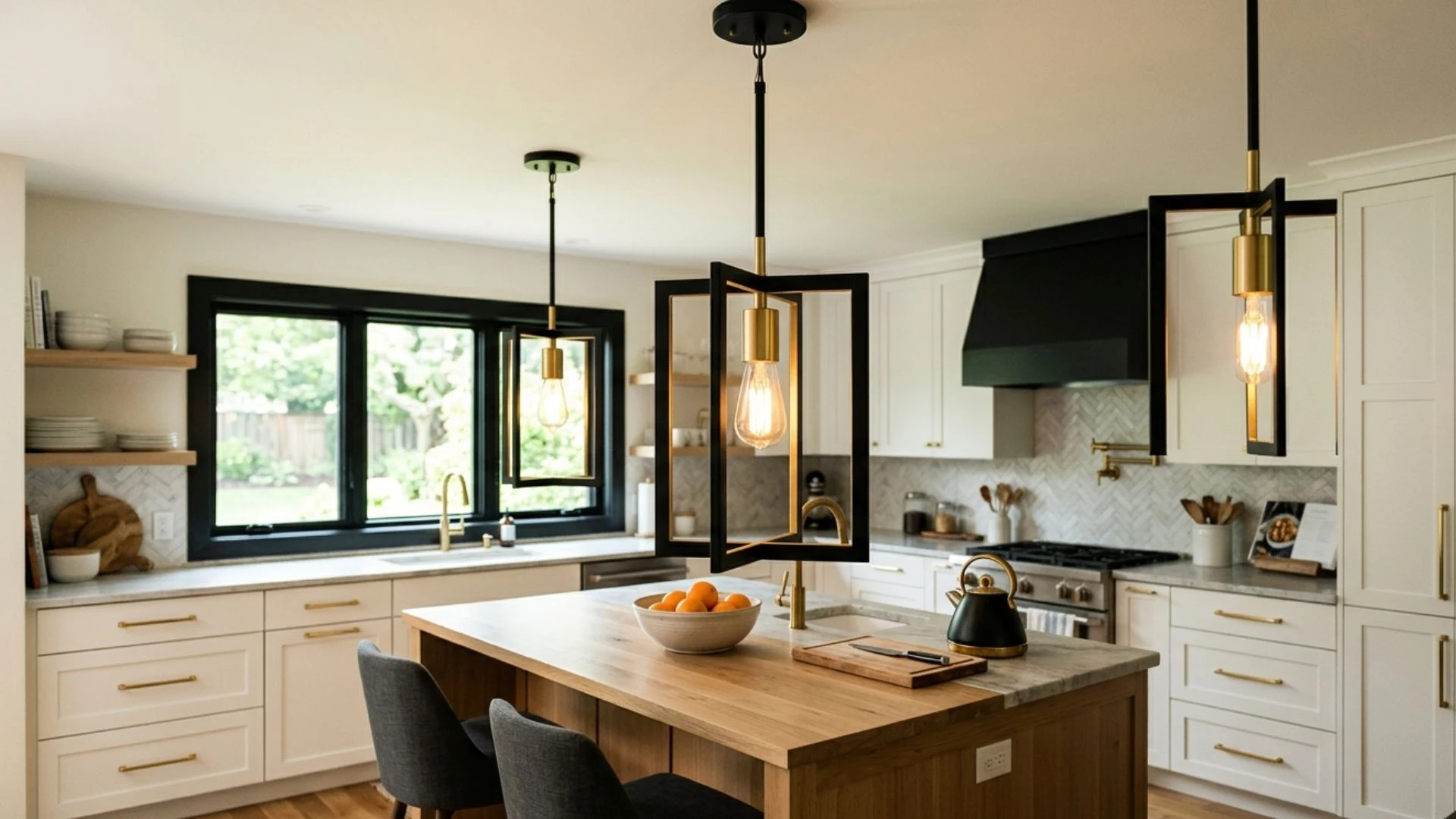 pair black frames with gold accents
