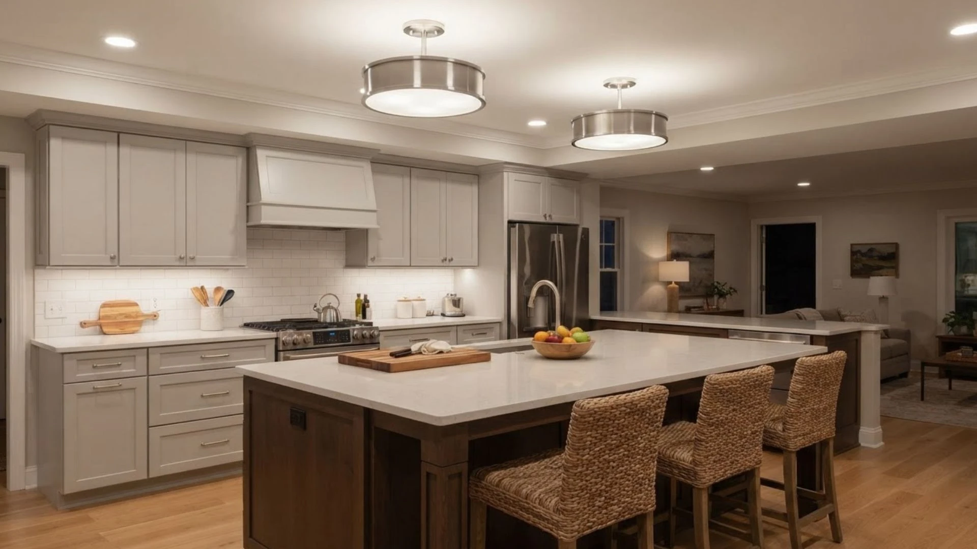 use semi flush lights for low ceilings