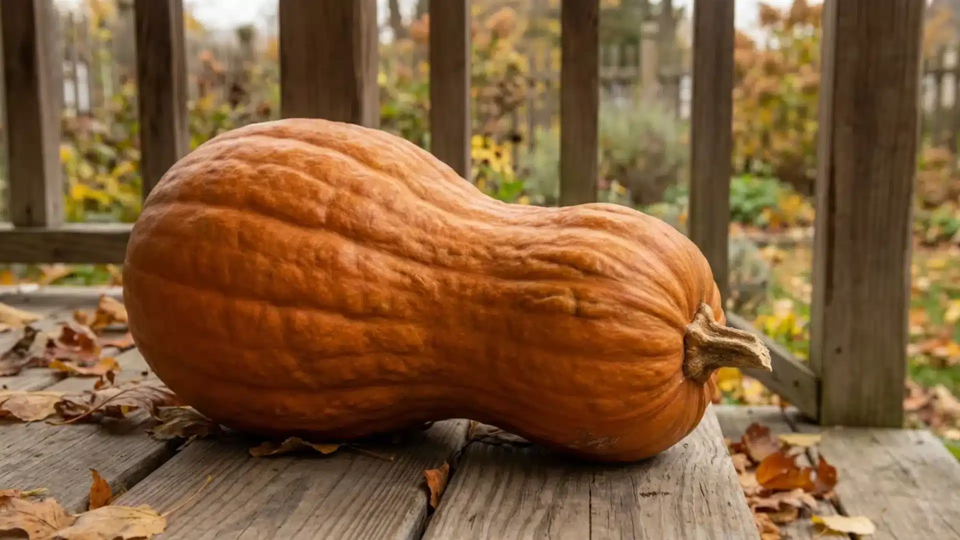tall pumpkin with deep ribbing and rich orange color