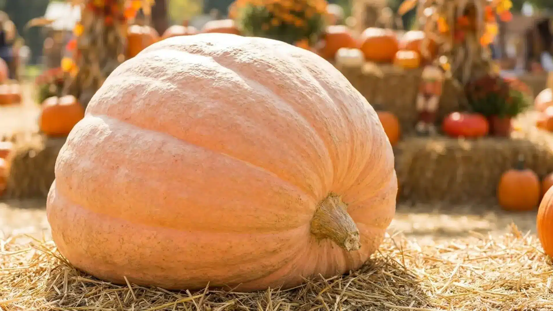 harvest moon over 100 pounds pale orange with flattened bottom