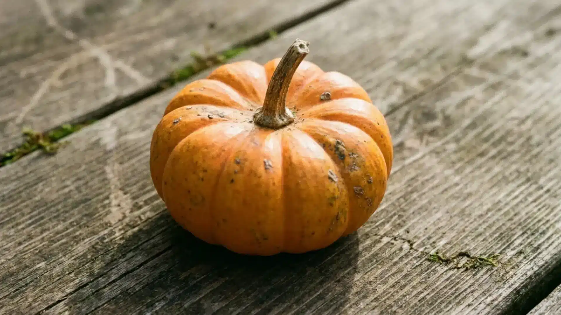 tiny flattened jack be little mini pumpkin closeup