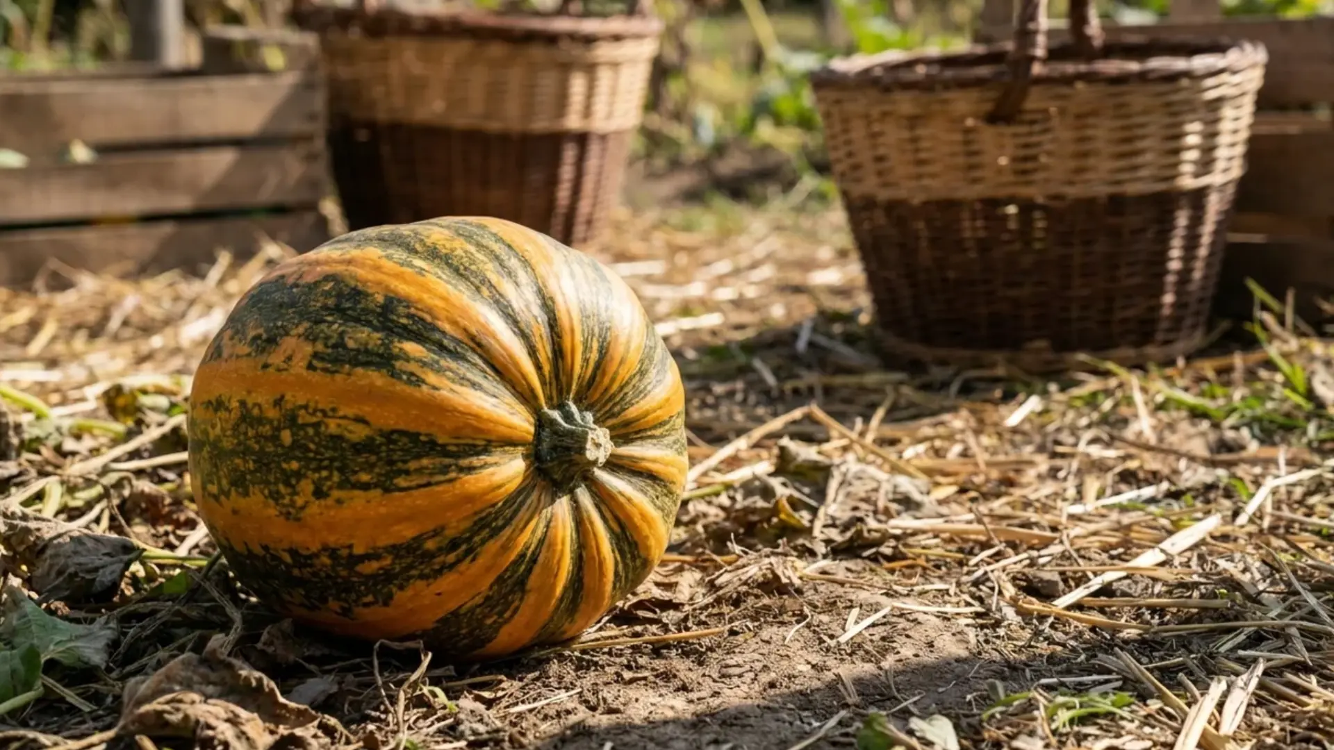 lakota squash orange and green striped skin