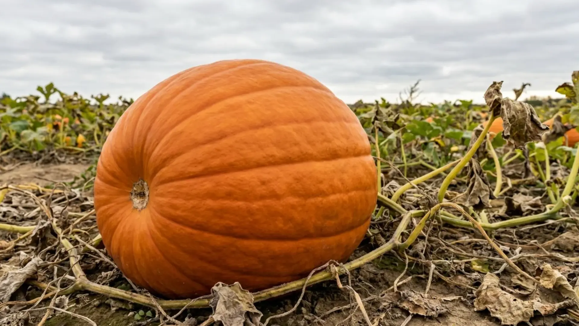 merlin pumpkin deep orange rind with slightly flattened shape