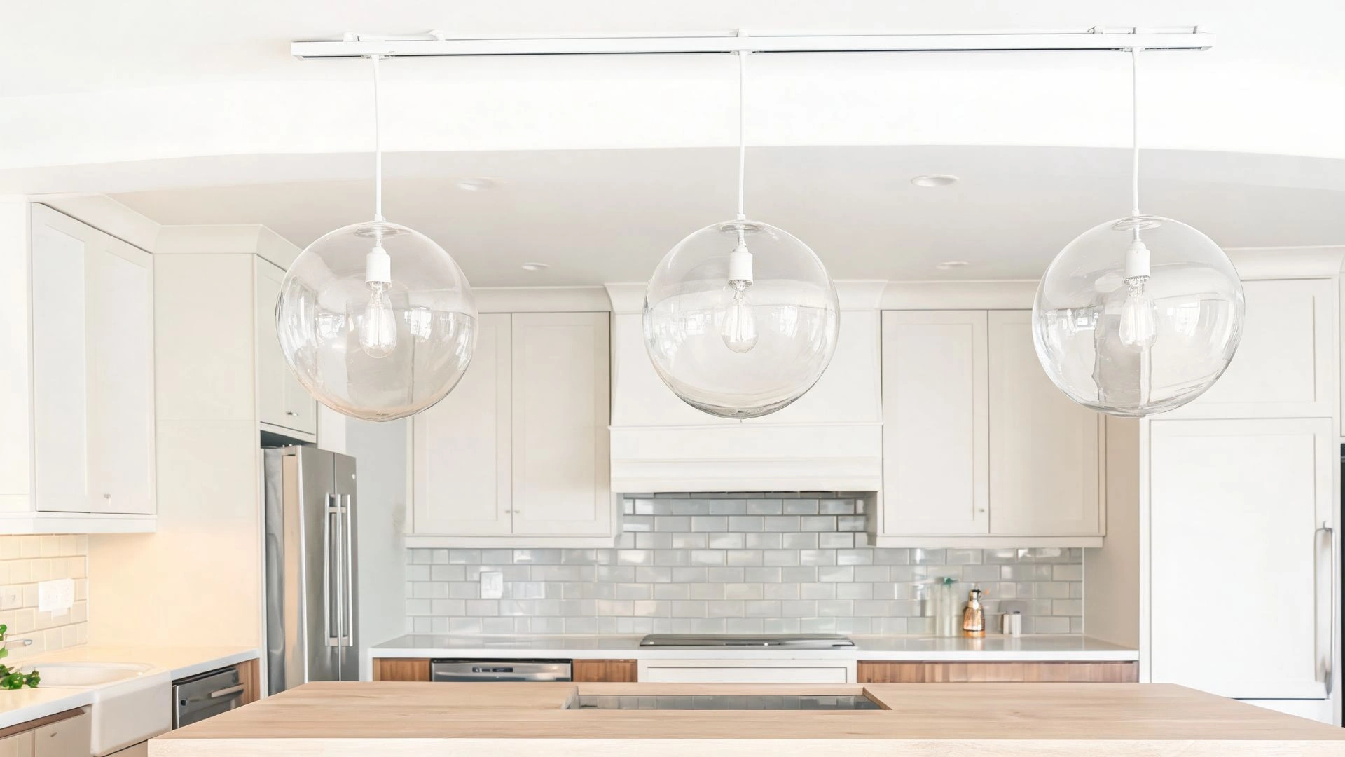 hang clear grass globe pendants