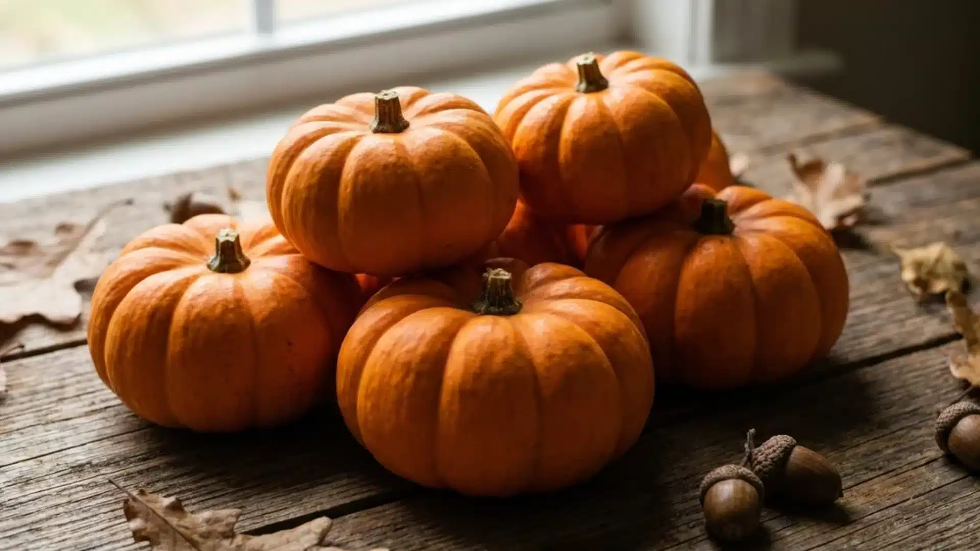 compact deep orange wee be little mini pumpkins