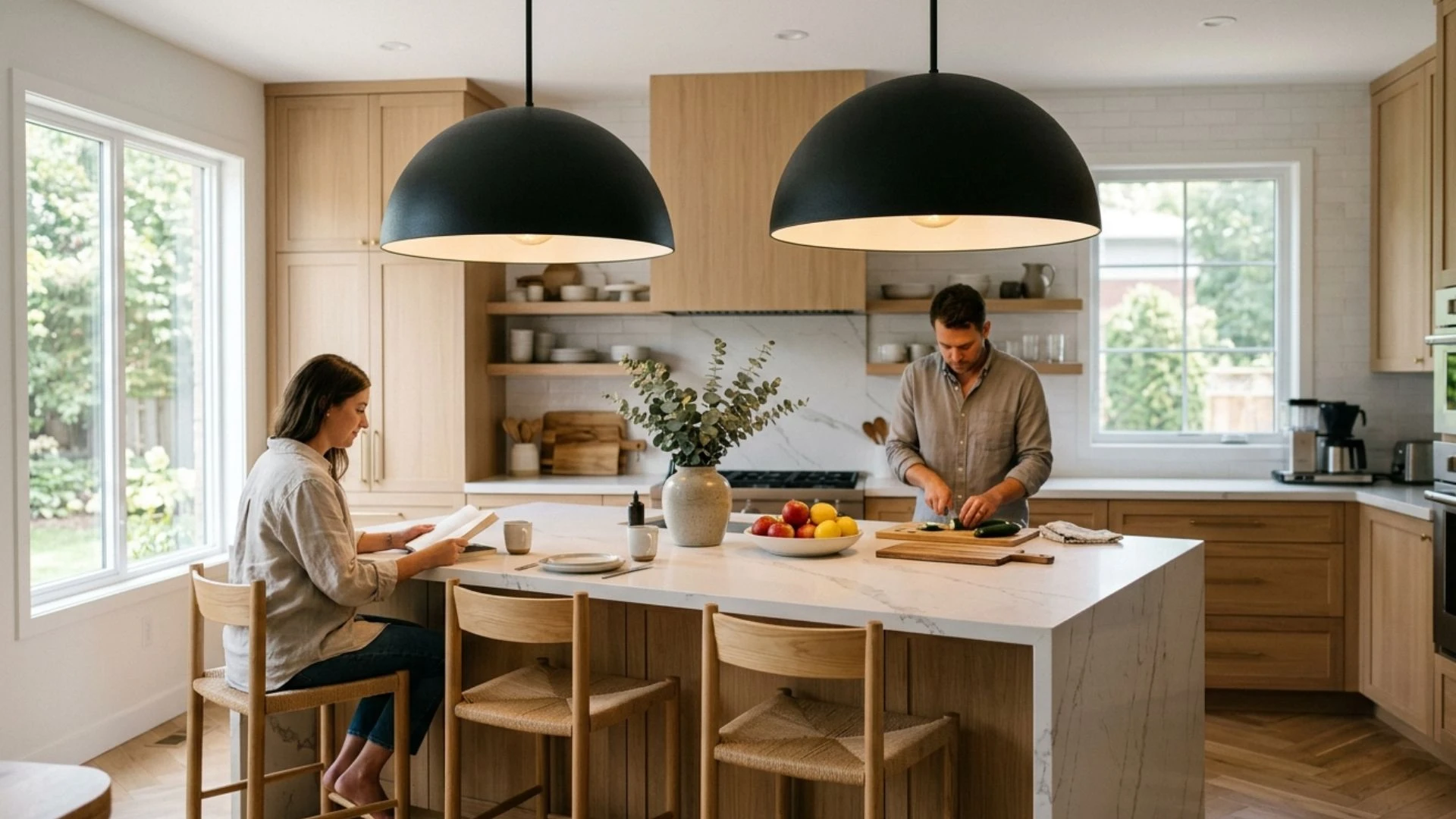 choose oversized matte black domes